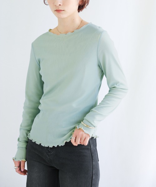 select MOCA(セレクトモカ)の「リバーシブルメロートップス(Tシャツ/カットソー・レディース・ライトブルー/ピンク/グリーン・FREE)」の19枚目の写真