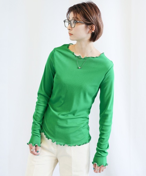 select MOCA(セレクトモカ)の「リバーシブルメロートップス(Tシャツ/カットソー・レディース・ライトブルー/ピンク/グリーン・FREE)」の12枚目の写真