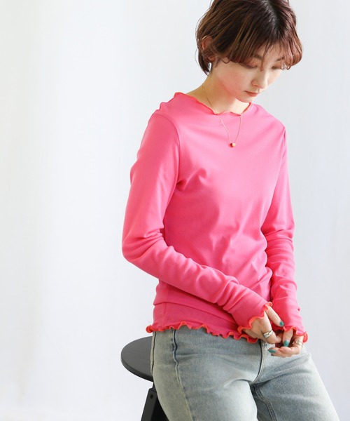 select MOCA(セレクトモカ)の「リバーシブルメロートップス(Tシャツ/カットソー・レディース・ライトブルー/ピンク/グリーン・FREE)」の11枚目の写真