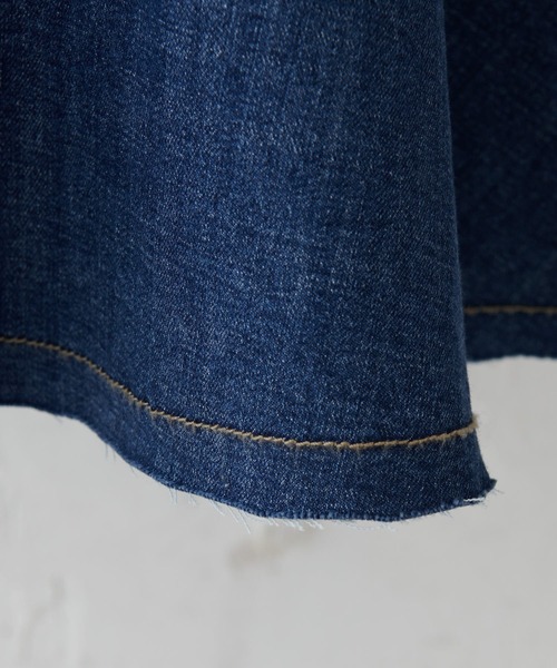 BEARDSLEY（ビアズリー）の「袖パフGジャンとセットアップ可 デニムスカート（スカート・レディース・インディゴブルー・FREE/2）」の5枚目の写真