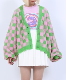 PUNYUS | ブロックチェックニットカーディガン(カーディガン/ボレロ)