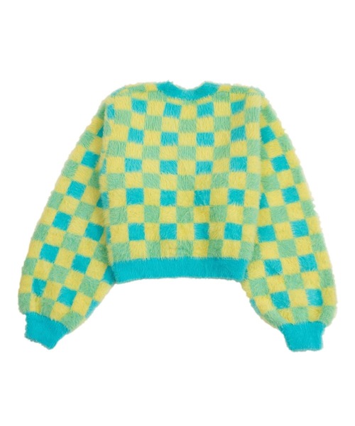PUNYUS（プニュズ）の「ブロックチェックニットカーディガン（カーディガン/ボレロ・レディース・ブラック/ブルー/グリーン・1/2/4/3）」の17枚目の写真