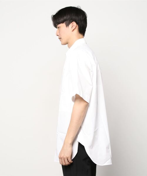 STUDIO NICHOLSON（スタジオニコルソン）の「スタジオニコルソン STUDIO NICHOLSON / SORONO OVERSIZED SHIRT（シャツ/ブラウス・メンズ・ホワイト/ライトグリーン・SMALL）」の3枚目の写真