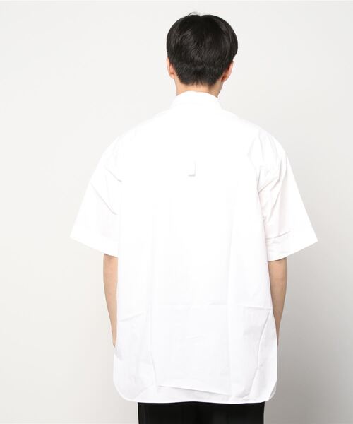 STUDIO NICHOLSON（スタジオニコルソン）の「スタジオニコルソン STUDIO NICHOLSON / SORONO OVERSIZED SHIRT（シャツ/ブラウス・メンズ・ホワイト/ライトグリーン・SMALL）」の4枚目の写真