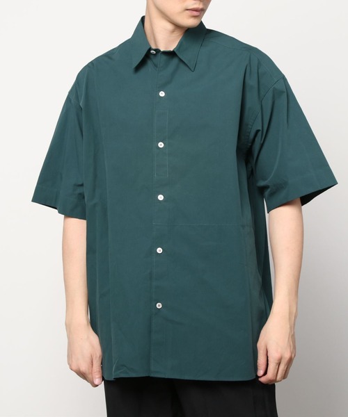 STUDIO NICHOLSON（スタジオニコルソン）の「スタジオニコルソン STUDIO NICHOLSON / SORONO OVERSIZED SHIRT（シャツ/ブラウス・メンズ・ホワイト/ライトグリーン・SMALL）」の2枚目の写真