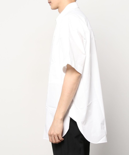 STUDIO NICHOLSON（スタジオニコルソン）の「スタジオニコルソン STUDIO NICHOLSON / SORONO OVERSIZED SHIRT（シャツ/ブラウス・メンズ・ホワイト/ライトグリーン・SMALL）」の6枚目の写真