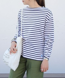 ORCIVAL | ORCIVAL/オーシバル　40/2 ボートネックドロップスリーブ　ボーダー　BOATNECK DROP SLEEVE BORDER OR-C0063 BFJ(Tシャツ/カットソー)