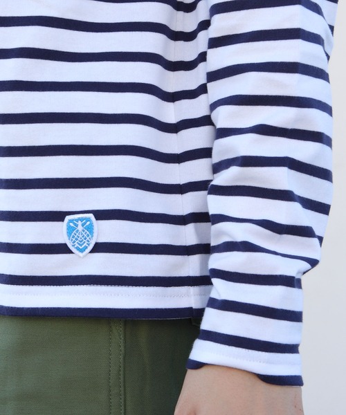 ORCIVAL(オーシバル)の「ORCIVAL/オーシバル 40/2 ボートネックドロップスリーブ ボーダー BOATNECK DROP SLEEVE BORDER OR-C0063 BFJ(Tシャツ/カットソー・レディース・ホワイト/ネイビー/グレー/レッド/ロイヤルブルー/ライム/ラベンダー・1)」の20枚目の写真