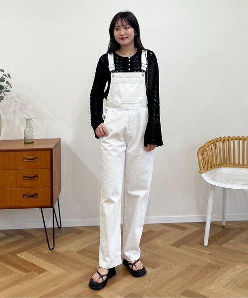 EPIMI E'PIMMY（エピミエピミー）の「透かし編みペプラムニットカーディガン（ニット/セーター・レディース・ブラック/ベージュ/オフホワイト・MEDIUM）」の22枚目の写真