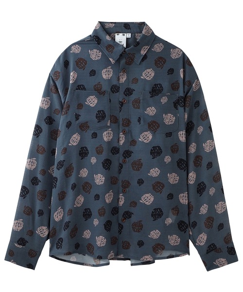 X-girl（エックスガール）の「APPLE GIRL SHEER SHIRT（シャツ/ブラウス・レディース・ブラック/ベージュ/ライトブルー・S/M）」の8枚目の写真