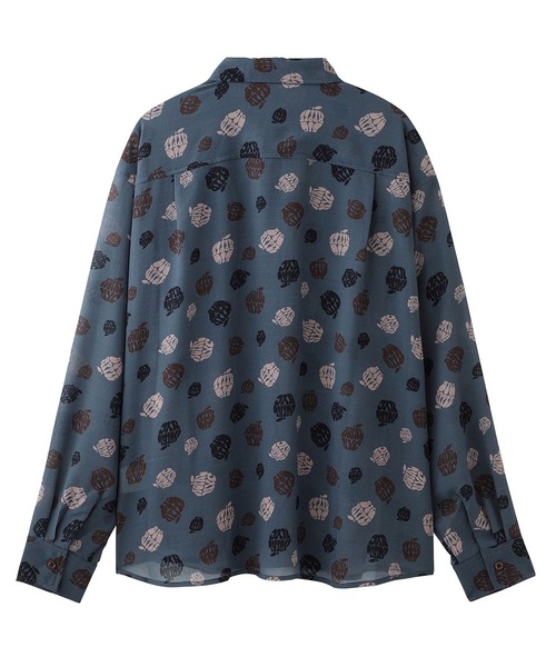 X-girl（エックスガール）の「APPLE GIRL SHEER SHIRT（シャツ/ブラウス・レディース・ブラック/ベージュ/ライトブルー・S/M）」の17枚目の写真