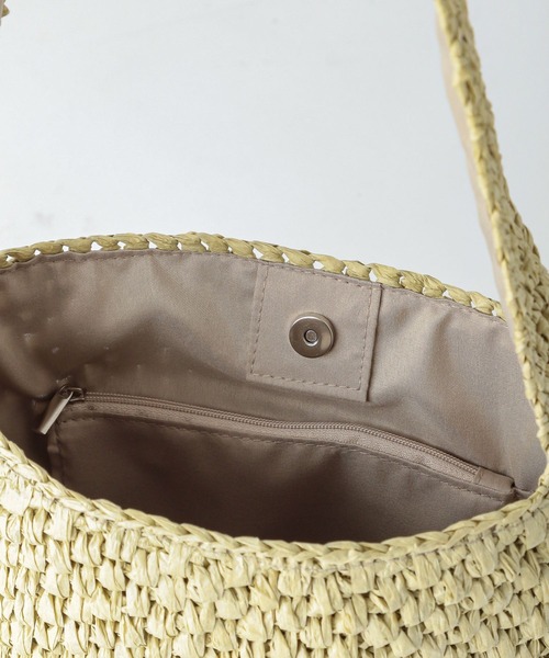 Heather（ヘザー）の「ペーパーワンショルＢＡＧ　265180（ショルダーバッグ・レディース・グリーン/アイボリー・FREE）」の5枚目の写真