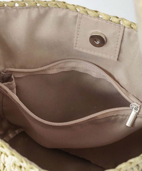 Heather（ヘザー）の「ペーパーワンショルＢＡＧ　265180（ショルダーバッグ・レディース・グリーン/アイボリー・FREE）」の7枚目の写真