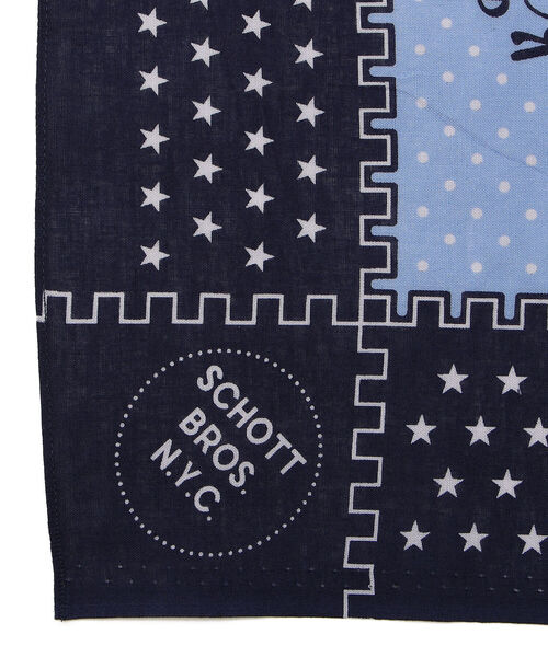 schott（ショット）の「Schott/ショット/BANDANA NEW YORK/バンダナ ニューヨーク（バンダナ/スカーフ・メンズ・ブラック/ネイビー/オレンジ・FREE）」の5枚目の写真