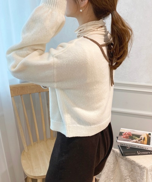 apres jour(アプレジュール)の「バックリボンニット【ZOZOTOWN限定アイテム】(ニット/セーター・レディース・ライトグレー/ライトピンク/グリーン/アイボリー・X-LARGE/フリー)」の14枚目の写真