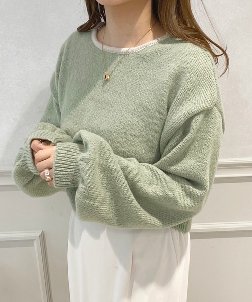 apres jour(アプレジュール)の「バックリボンニット【ZOZOTOWN限定アイテム】(ニット/セーター・レディース・ライトグレー/ライトピンク/グリーン/アイボリー・X-LARGE/フリー)」の7枚目の写真