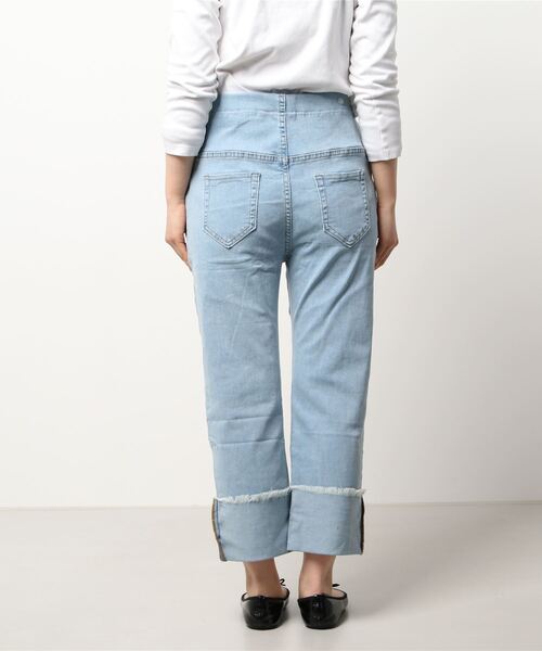 aimoha(アイモハ)の「ウェスト調整可能マタニティデニムパンツ(マタニティウェア/グッズ・レディース・ライトブルー/ネイビー・X-LARGE/XX-LARGE/LARGE/XXX-LARGE/MEDIUM)」の4枚目の写真