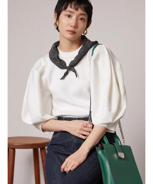 armonia(アルモニーア)の「armonia.袖ボリュームニットプルオーバー(ニット/セーター・レディース・ブラック/ブラウン/オフホワイト・FREE)」の22枚目の写真