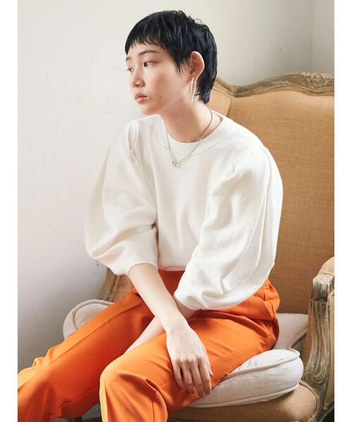 armonia(アルモニーア)の「armonia.袖ボリュームニットプルオーバー(ニット/セーター・レディース・ブラック/ブラウン/オフホワイト・FREE)」の14枚目の写真