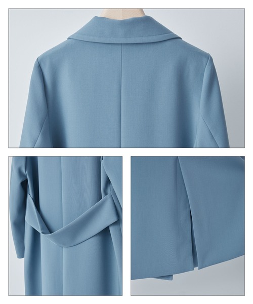 PUBLIC TOKYO(パブリックトウキョウ)の「〈150cmから着られる〉バックフレアスプリングチェスターコート(チェスターコート・レディース・ブラック/ベージュ/ブルー/アイボリー・1/2)」の14枚目の写真