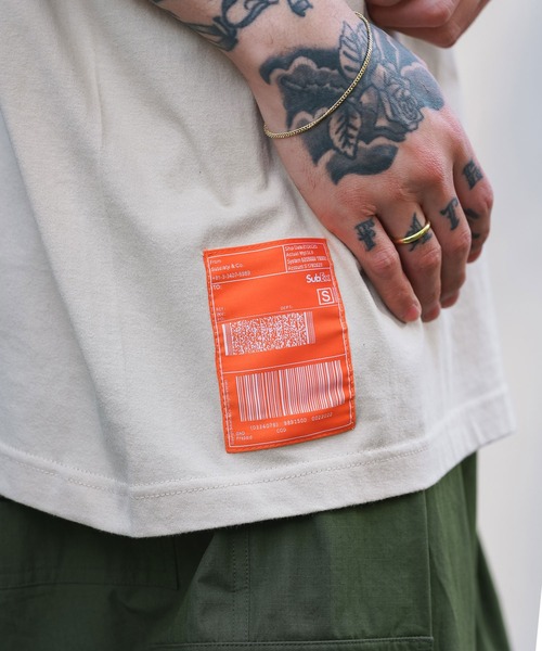 Subciety（サブサエティ）の「INVOICE TEE（Tシャツ/カットソー・メンズ・ホワイト/ベージュ/ブラック・LARGE/SMALL/X-LARGE/XX-LARGE/MEDIUM）」の10枚目の写真