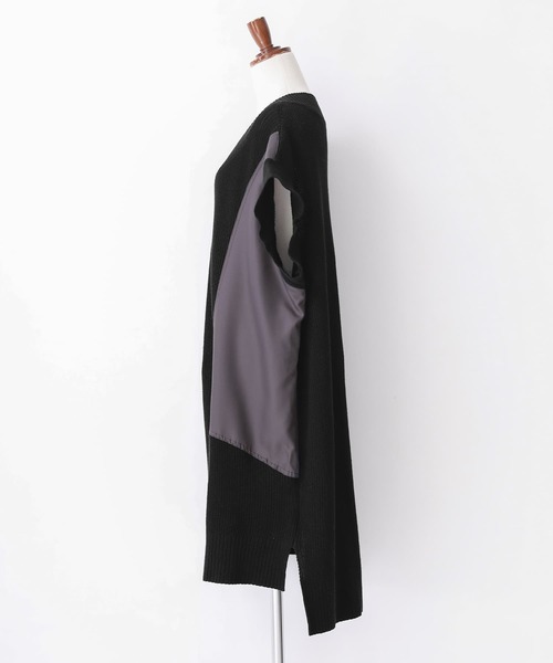 osharewalker（オシャレウォーカー）の「【廃盤】『異素材ロングニットベスト』（ベスト・レディース・グレイッシュベージュ/ブラック・FREE）」の20枚目の写真