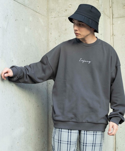 WEGO(ウィゴー)の「WEGO/シンプルロゴ刺繍プルオーバー(スウェット・メンズ・ホワイト/ダークグレー・LARGE/MEDIUM)」の10枚目の写真