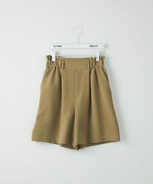 CITEN（シテン）の「＜CITEN（シテン）＞ハイウエストタック ショートパンツ（その他パンツ・レディース・イエロー/ブラック/オリーブ・FREE）」の2枚目の写真