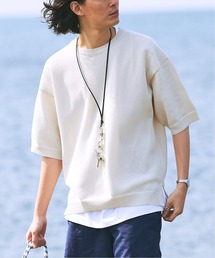 EDIFICE | スポンディッシュ オーバーサイズ 半袖ニット Tシャツ(Tシャツ/カットソー)