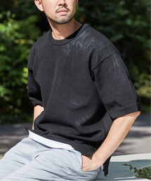 EDIFICE | スポンディッシュ オーバーサイズ 半袖ニット Tシャツ(Tシャツ/カットソー)
