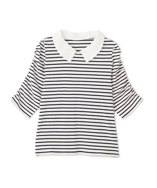 PROPORTION BODY DRESSING（プロポーションボディドレッシング）の「【美人百花5月号掲載 】２ｗａｙ襟付きリブボーダーＣＳ / 1212160404（Tシャツ/カットソー・レディース・ホワイト系その他/ダークネイビー・MEDIUM/SMALL）」の11枚目の写真