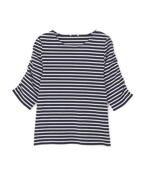 PROPORTION BODY DRESSING（プロポーションボディドレッシング）の「【美人百花5月号掲載 】２ｗａｙ襟付きリブボーダーＣＳ / 1212160404（Tシャツ/カットソー・レディース・ホワイト系その他/ダークネイビー・MEDIUM/SMALL）」の13枚目の写真