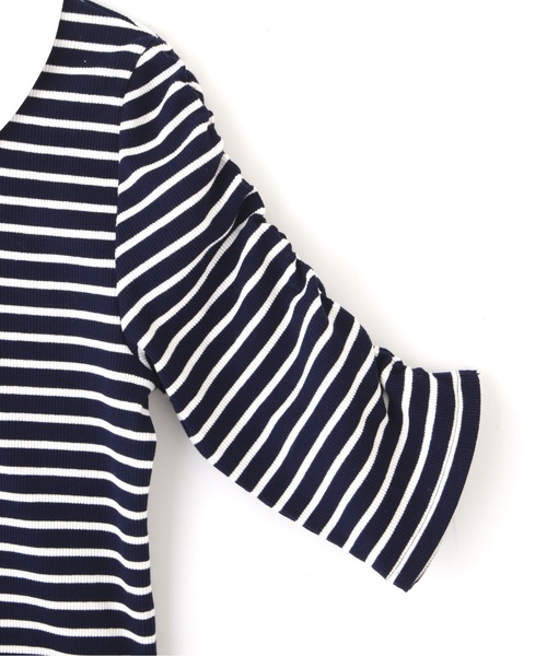 PROPORTION BODY DRESSING（プロポーションボディドレッシング）の「【美人百花5月号掲載 】２ｗａｙ襟付きリブボーダーＣＳ / 1212160404（Tシャツ/カットソー・レディース・ホワイト系その他/ダークネイビー・MEDIUM/SMALL）」の17枚目の写真