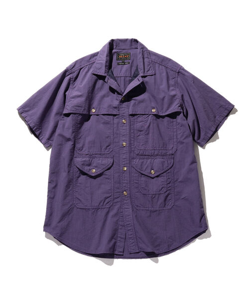 BEAMS PLUS（ビームスプラス）の「BEAMS PLUS / コットン リップストップ ショートスリーブ アドベンチャー シャツⅡ（シャツ/ブラウス・メンズ・オレンジ/サックスブルー/パープル/グリーン・M/L/S/XL）」の3枚目の写真