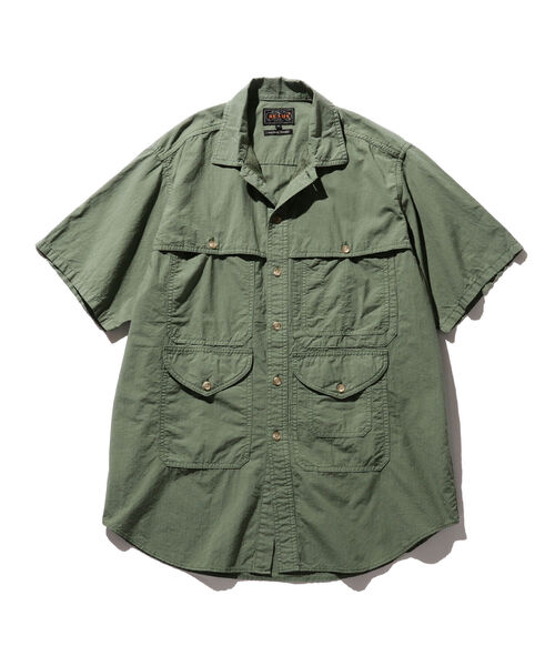 BEAMS PLUS（ビームスプラス）の「BEAMS PLUS / コットン リップストップ ショートスリーブ アドベンチャー シャツⅡ（シャツ/ブラウス・メンズ・オレンジ/サックスブルー/パープル/グリーン・M/L/S/XL）」の2枚目の写真