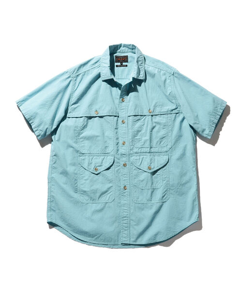BEAMS PLUS（ビームスプラス）の「BEAMS PLUS / コットン リップストップ ショートスリーブ アドベンチャー シャツⅡ（シャツ/ブラウス・メンズ・オレンジ/サックスブルー/パープル/グリーン・M/L/S/XL）」の7枚目の写真