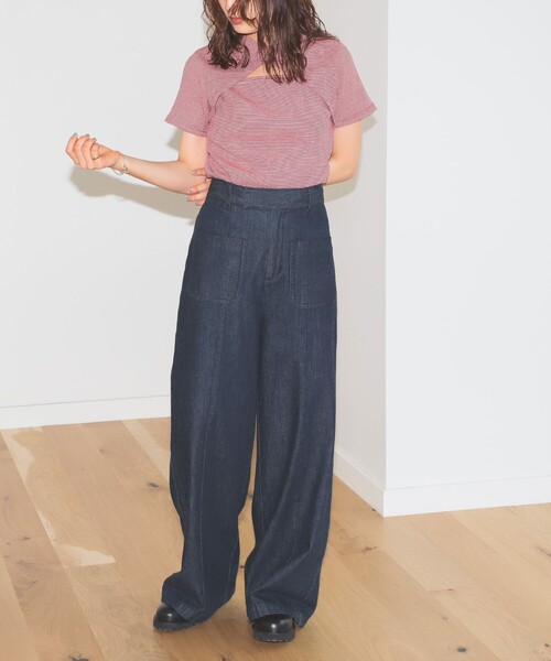 BeAMS DOT（ビームスドット）の「【WEB限定】BeAMS DOT / カッティング プルオーバー（Tシャツ/カットソー・レディース・レッド/ブルー・FREE）」の7枚目の写真