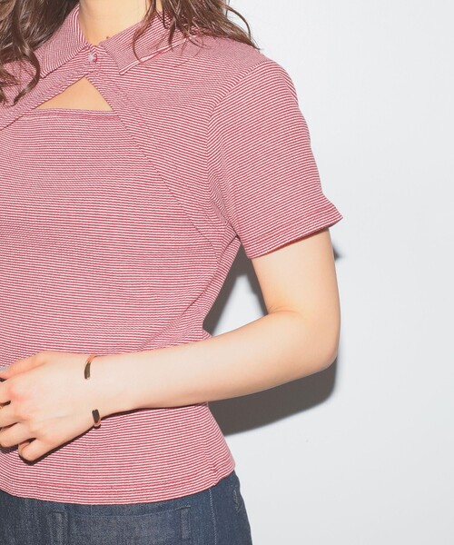 BeAMS DOT（ビームスドット）の「【WEB限定】BeAMS DOT / カッティング プルオーバー（Tシャツ/カットソー・レディース・レッド/ブルー・FREE）」の18枚目の写真