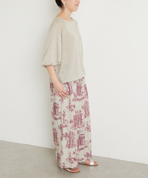 BEARDSLEY(ビアズリー)の「アンティークプリントパンツ(その他パンツ・レディース・ベージュ/グレー・FREE)」の9枚目の写真