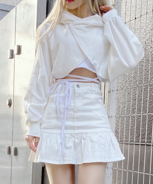 Figments（フィグメンツ）の「ボレロパーカー（パーカー・レディース・ブラック/グレー/オフホワイト・FREE）」の2枚目の写真