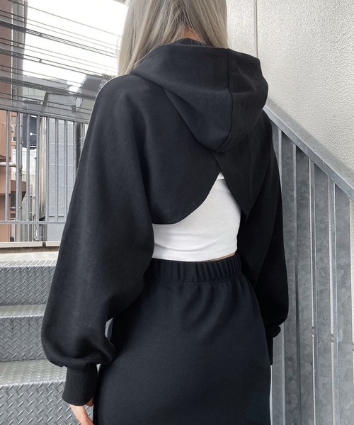 Figments（フィグメンツ）の「ボレロパーカー（パーカー・レディース・ブラック/グレー/オフホワイト・FREE）」の4枚目の写真