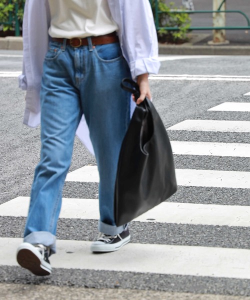 HONEYSUCKLE ROSE（ハニーサックルローズ）の「【HONEYSUCKLE ROSE】ソフトＰＵショッパー（トートバッグ・レディース・シルバー/ブラック・フリー）」の8枚目の写真