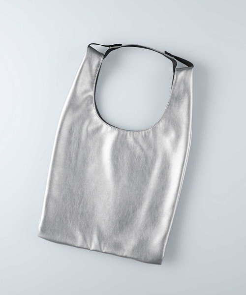 HONEYSUCKLE ROSE（ハニーサックルローズ）の「【HONEYSUCKLE ROSE】ソフトＰＵショッパー（トートバッグ・レディース・シルバー/ブラック・フリー）」の21枚目の写真