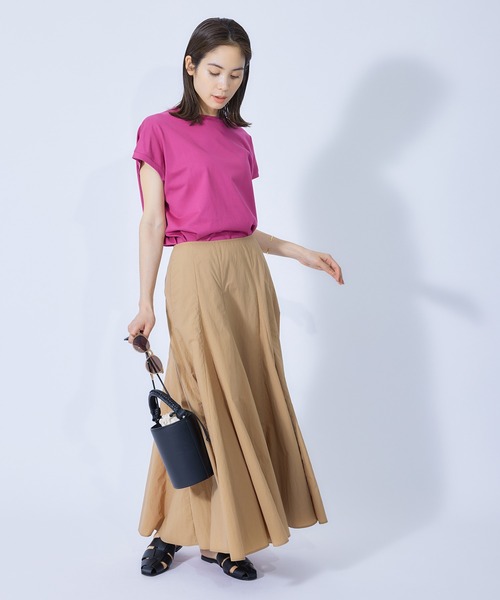 ROPE'（ロペ）の「強撥水ナイロンマチフレアスカート（スカート・レディース・ダークブラウン/ベージュ/グリーン・38/36）」の8枚目の写真