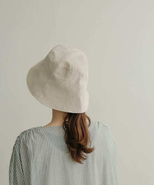 URBAN RESEARCH DOORS（アーバンリサーチドアーズ）の「コットンリネンパネルハット（ハット・レディース・ナチュラル/ベージュ/ブラック・ONE）」の4枚目の写真
