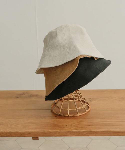 URBAN RESEARCH DOORS（アーバンリサーチドアーズ）の「コットンリネンパネルハット（ハット・レディース・ナチュラル/ベージュ/ブラック・ONE）」の6枚目の写真