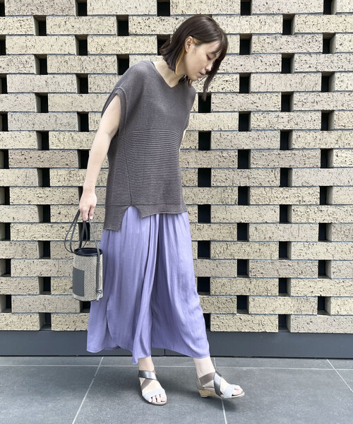 COMME CA ISM(コムサイズム)の「和紙 ホールガーメント(R) ニット(ニット/セーター・レディース・ホワイト/ピンク/チャコール・FREE)」の17枚目の写真