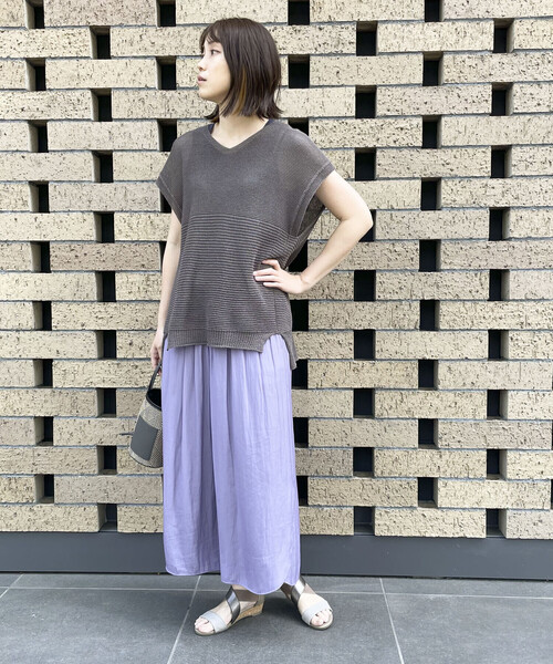 COMME CA ISM(コムサイズム)の「和紙 ホールガーメント(R) ニット(ニット/セーター・レディース・ホワイト/ピンク/チャコール・FREE)」の18枚目の写真