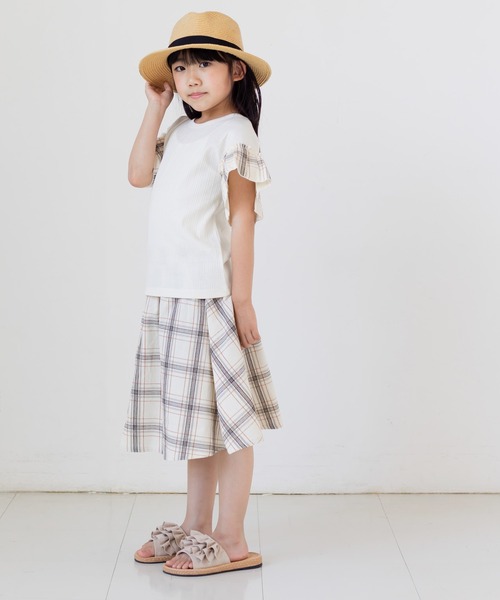 chil2（チルツー）の「袖フリル テレコ半袖Tシャツ（Tシャツ/カットソー・キッズ・A/B/C/D/E・80ｃｍ/90cm/110cm/100cm/120cm/130cm/140cm）」の10枚目の写真