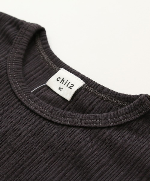 chil2（チルツー）の「袖フリル テレコ半袖Tシャツ（Tシャツ/カットソー・キッズ・A/B/C/D/E・80ｃｍ/90cm/110cm/100cm/120cm/130cm/140cm）」の12枚目の写真